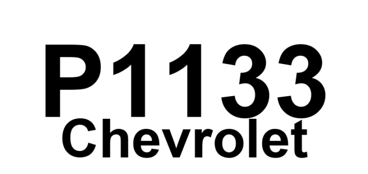 DTC P1133 Chevrolet - Definição em inglês: HO2S Insufficient Switching Bank 1 Sensor 1 Definição em Português: Sensor de Oxigênio - Comutação Insuficiente (Banco 1 Sensor 1)
