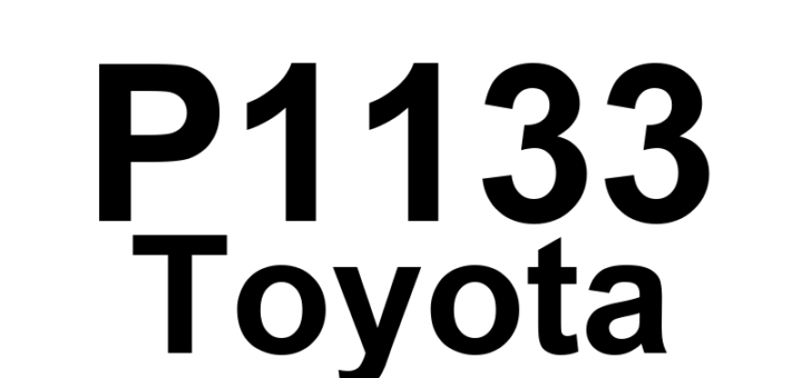 DTC P1133 Toyota - Definição em inglês: A/F Sensor Circuit Response Malfunction (Only for California Spec.) Definição em Português: Circuito do Sensor A/F - Mau funcionamento na resposta (Apenas para especificação da Califórnia)