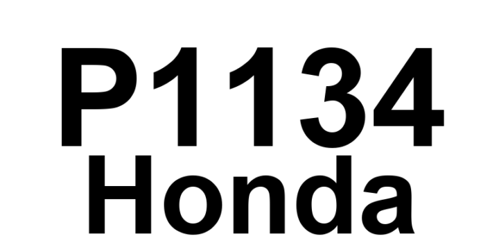 DTC P1134 Honda - Definição em inglês: HO2S-11 (Bank 1 Sensor 1) Transition Time Ratio Error Definição em Português: Sensor de Oxigênio HO2S-11 - Erro na Relação do Tempo de Transição (Banco 1 Sensor 1)