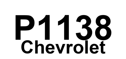DTC P1138 Chevrolet - Definição em inglês: HO2S (Sensor 2) Voltage Too High Definição em Português: Tensão do HO2S (Sensor 2) Muito Alta