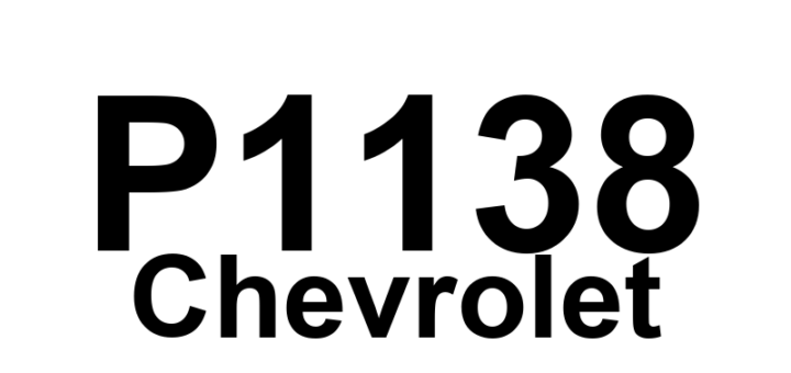 DTC P1138 Chevrolet - Definição em inglês: HO2S (Sensor 2) Voltage Too High Definição em Português: Tensão do HO2S (Sensor 2) Muito Alta