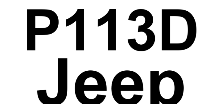 DTC P113D Jeep - Definição em inglês: O2 Sensor 1/1 Slow Response (High Frequency) Definição em Português: Sensor de O2 - Resposta Lenta (Alta Frequência) (Banco 1, Sensor 1)