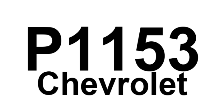 DTC P1153 Chevrolet - Definição em inglês: HO2S Insufficient Switching Bank 2 Sensor 1 Definição em Português: Sensor de oxigênio antes do catalisador Banco 2 - Troca Insuficiente