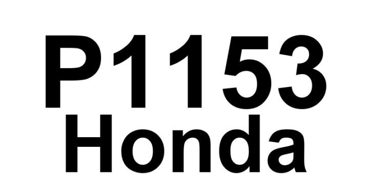 DTC P1153 Honda - Definição em inglês: HO2S-21 (Bank 2 Sensor 1) Insufficient Switching Definição em Português: Sensor de Oxigênio HO2S-21 - Troca Insuficiente (Banco 2 Sensor 1)