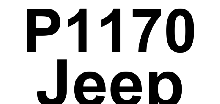 DTC P1170 Jeep - Definição em inglês: Fuel System Lean Signal Plausibility Failure Definição em Português: Sinal de Sistema de Combustível Pobre - Falha de Plausibilidade