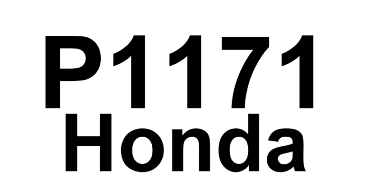 DTC P1171 Honda - Definição em inglês: Fuel System Lean During Acceleration Detected Definição em Português: Sistema de Combustível - Mistura Pobre Detectada Durante Aceleração