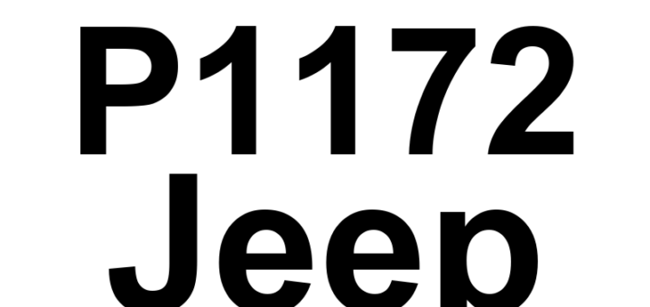 DTC P1172 Jeep - Definição em inglês: Fuel System Rich Signal Plausibility Failure Definição em Português: Sistema de Combustível - Falha de Plausibilidade de Sinal Rico