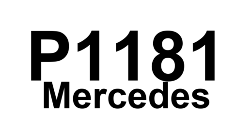 DTC P1181 Mercedes - Definição em inglês: Electric induction fan Engine/AC malfunction (M34) Definição em Português: Ventoinha de indução elétrica - Mau funcionamento do Motor/AC (M34)