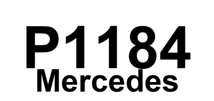 DTC P1184 Mercedes - Definição em inglês: Malfunction left cylinder shut-off output stage Definição em Português: Desativação do cilindro esquerdo - Mau funcionamento na etapa de saída