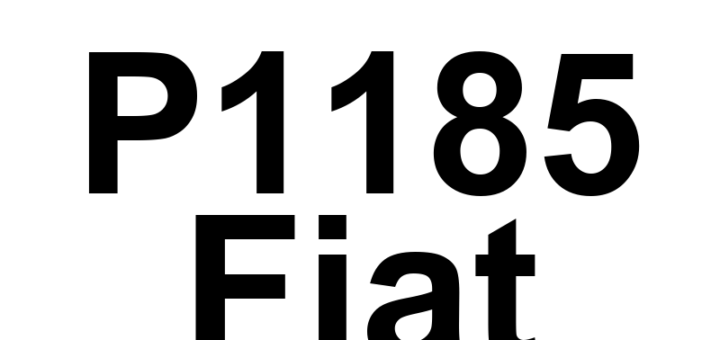 DTC P1185 Fiat - Definição em inglês: General Pressure Sensor Correlation Definição em Português: Sensor de Pressão Geral - Correlação Incorreta