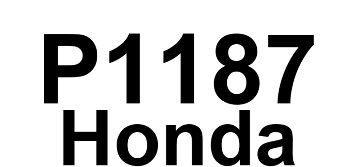 DTC P1187 Honda - Definição em inglês: CNG Fuel Tank Temperature Sensor Circuit Low Input Definição em Português: Sensor de Temperatura do Tanque de GNV - Entrada Baixa no Circuito