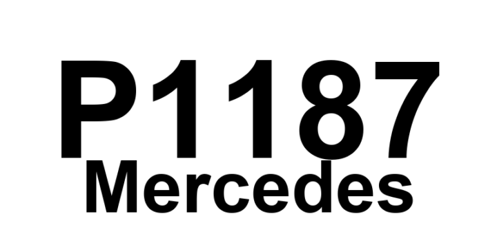 DTC P1187 Mercedes - Definição em inglês: fuel rail pressure malfunction detected Definição em Português: Pressão do trilho de combustível - Mau funcionamento detectado