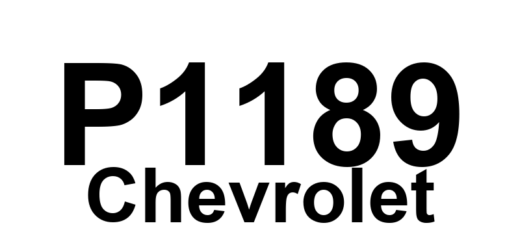 DTC P1189 Chevrolet - Definição em inglês: Engine Oil Pressure Switch Circuit Malfunction Definição em Português: Circuito do Interruptor de Pressão do Óleo do Motor - Mau Funcionamento