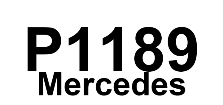 DTC P1189 Mercedes - Definição em inglês: Inlet port shutoff malfunction detected Definição em Português: Malfuncionamento detectado na válvula de fechamento do duto de admissão.