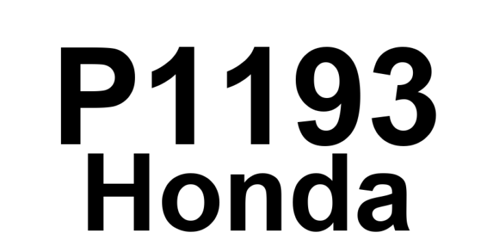 DTC P1193 Honda - Definição em inglês: CNG Fuel Tank Pressure Sensor Circuit High Input Definição em Português: Sensor de Pressão do Tanque de Gás Natural - Entrada Alta do Circuito