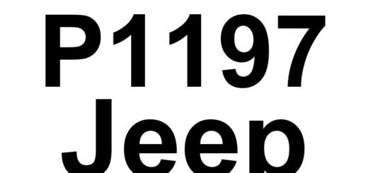 DTC P1197 Jeep - Definição em inglês: O2 (B1 S2) Circuit Insufficient Activity Definição em Português: Circuito do O2 - Atividade Insuficiente (B1 S2)