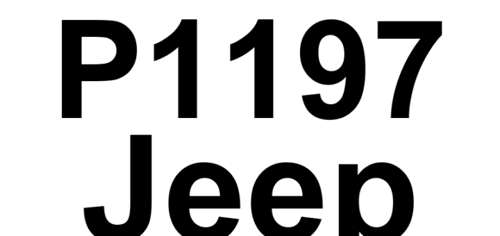 DTC P1197 Jeep - Definição em inglês: O2 (B1 S2) Circuit Insufficient Activity Definição em Português: Circuito do O2 - Atividade Insuficiente (B1 S2)