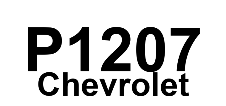 DTC P1207 Chevrolet - Definição em inglês: FICM PWM Signal To PCM Circuit Malfunction Definição em Português: Sinal PWM do FICM para o PCM - Mau funcionamento do circuito
