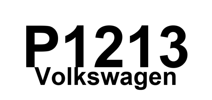 DTC P1213 Volkswagen - Definição em inglês: Cylinder 1 Fuel Injection Circuit Short to B+ Definição em Português: Circuito de injeção de combustível do cilindro 1 - Curto para B+