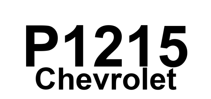 DTC P1215 Chevrolet - Definição em inglês: High Pressure Or Low Pressure Lockout, MIL, NGO Circuit Malfunction Definição em Português: Bloqueio por Pressão Alta ou Baixa, MIL, Circuito NGO com Mau Funcionamento.