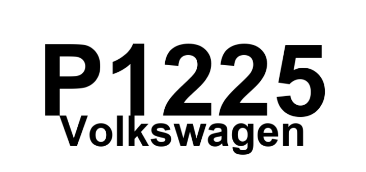 DTC P1225 Volkswagen - Definição em inglês: Cylinder 1 Fuel Injection Circuit Short to Ground Definição em Português: Circuito de injeção de combustível do cilindro 1 - Curto para o terra