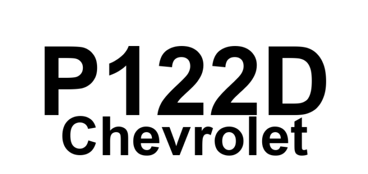 DTC P122D Chevrolet - Definição em inglês: Intake Air (IA) Flow Position Sensor Exceeded Learning Limit Definição em Português: Sensor de Posição do Fluxo de Ar de Admissão (IA) - Limite de Aprendizado Excedido