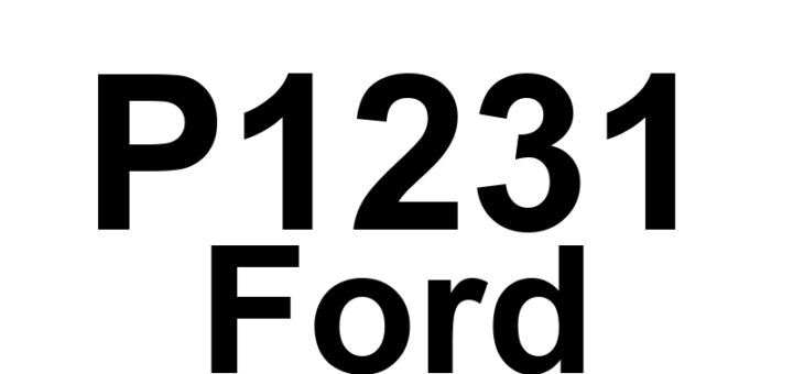 DTC P1231 Ford - Definição em inglês: Fuel Pump Secondary Low, High Speed Pump On Definição em Português: Bomba de Combustível - Baixa pressão secundária, Bomba de alta velocidade ligada