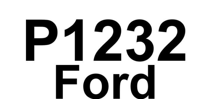 DTC P1232 Ford - Definição em inglês: Low Speed Fuel Pump Primary Circuit Malfunction Definição em Português: Circuito primário da bomba de combustível em baixa velocidade - Mau funcionamento