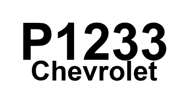 DTC P1233 Chevrolet - Definição em inglês: Fuel Injector 4 Control Circuit Shorted Definição em Português: Circuito de Controle do Injetor de Combustível 4 - Curto-circuito (Cilindro 4)