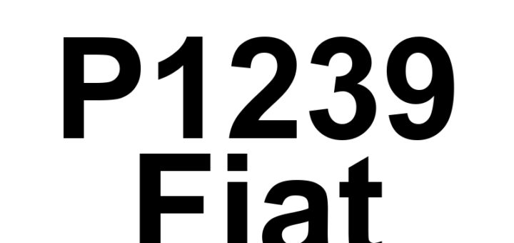 DTC P1239 Fiat - Definição em inglês: Engine Oil Temperature Too Low Definição em Português: Temperatura do Óleo do Motor - Muito Baixa