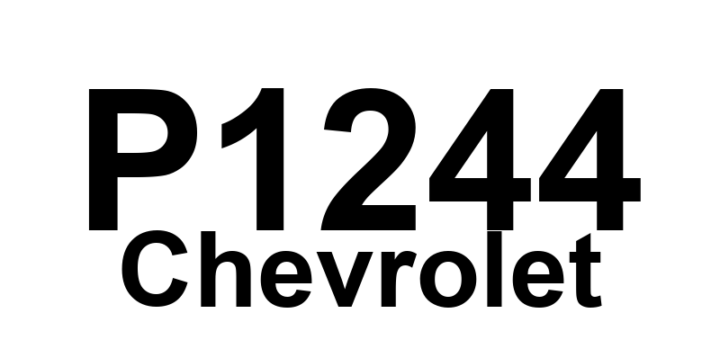 DTC P1244 Chevrolet - Definição em inglês: Injection Control Circuit Commanded State to Actual State Mismatch Definição em Português: Circuito de Controle de Injeção - Divergência entre o Estado Comandado e o Estado Real