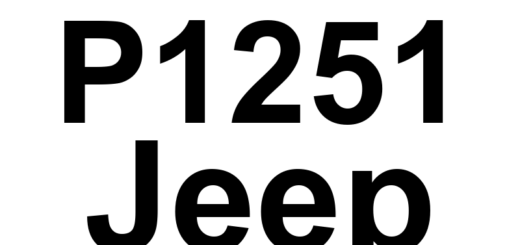 DTC P1251 Jeep - Definição em inglês: Vacuum Reservoir Solenoid Short-To-Ground Circuit Definição em Português: Solenoide do Reservatório de Vácuo - Circuito em Curto-Circuito com o Terra