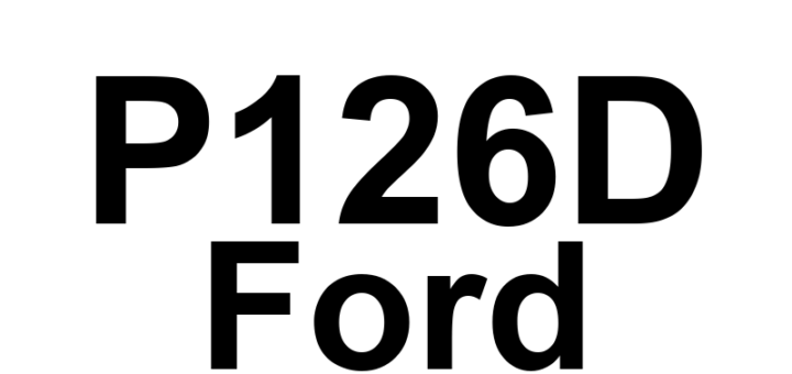 DTC P126D Ford - Definição em inglês: Cylinder 4 Injector Input Circuit Definição em Português: Injetor do Cilindro 4 - Circuito de Entrada