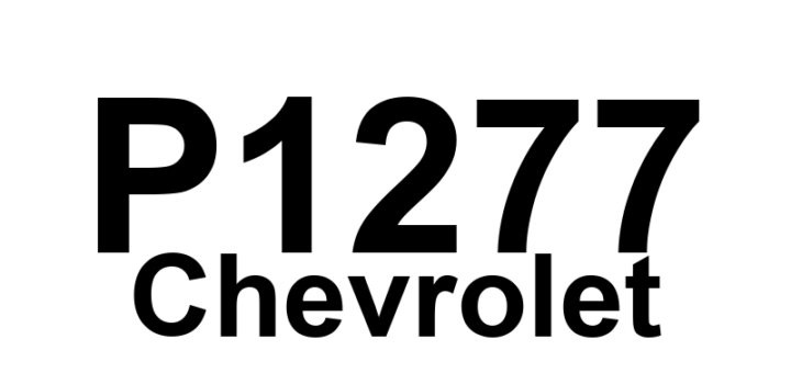 DTC P1277 Chevrolet - Definição em inglês: APP Sensor 1 Low Voltage Definição em Português: Sensor do Pedal Acelerador (APP) 1 - Baixa Voltagem