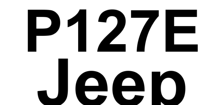 DTC P127E Jeep - Definição em inglês: Fuel Pump Control Circuit 2 Open Definição em Português: Circuito de Controle da Bomba de Combustível 2 - Aberto