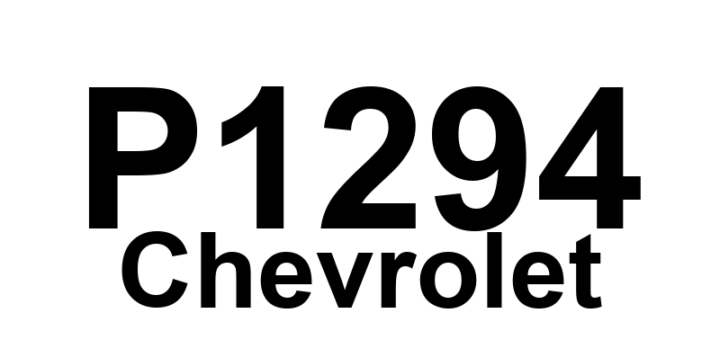 DTC P1294 Chevrolet - Definição em inglês: Injector Circuit Low to High Current Transition Time Bank 2 Definição em Português: Circuito do Injetor - Tempo de Transição de Corrente Baixa para Alta (Banco 2)