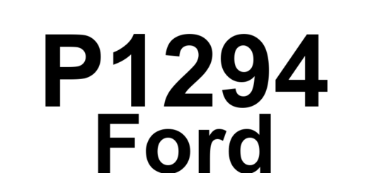 DTC P1294 Ford - Definição em inglês: High Side Bank No. 2 (Left) Open Definição em Português: Banco do Lado Alto Nº 2 (Esquerdo) - Circuito Aberto.