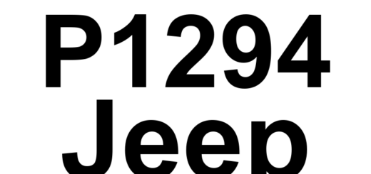 DTC P1294 Jeep - Definição em inglês: Target Idle Speed Not Reached Definição em Português: Velocidade de Marcha Lenta Alvo - Não Atingida