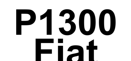 DTC P1300 Fiat - Definição em inglês: Crankshaft Position Learn Out Of Range Definição em Português: Aprendizado da Posição do Virabrequim - Fora de Faixa