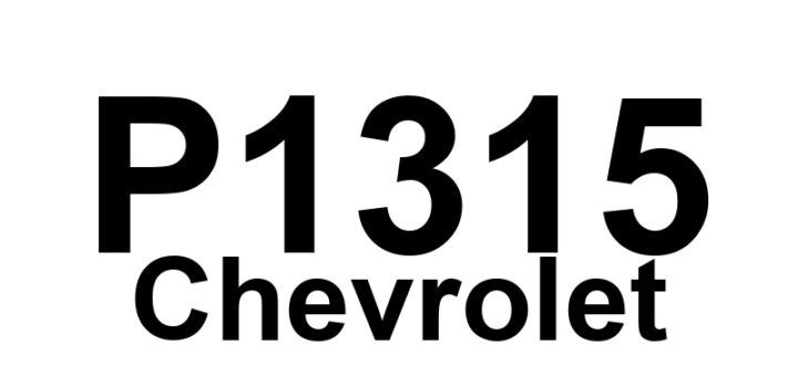 DTC P1315 Chevrolet - Definição em inglês: Ignition Coil 4 Primary Feedback Circuit Malfunction Definição em Português: Circuito de realimentação primária da bobina de ignição 4 - Mau funcionamento