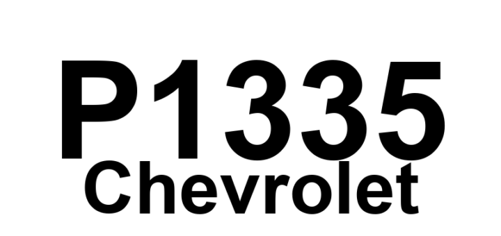 DTC P1335 Chevrolet - Definição em inglês: Crankshaft Position Sensor Circuit Malfunction Definição em Português: Sensor de Posição do Virabrequim - Mau Funcionamento do Circuito