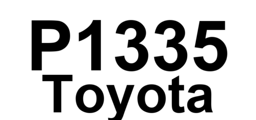 DTC P1335 Toyota - Definição em inglês: Crankshaft Position Sensor Circuit Malfunction Definição em Português: Sensor de Posição do Virabrequim - Mau funcionamento do circuito