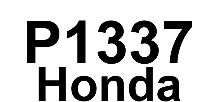 DTC P1337 Honda - Definição em inglês: Crankshaft Speed Fluctuation Sensor No Signal Definição em Português: Sensor de Flutuação da Velocidade do Virabrequim - Sem Sinal
