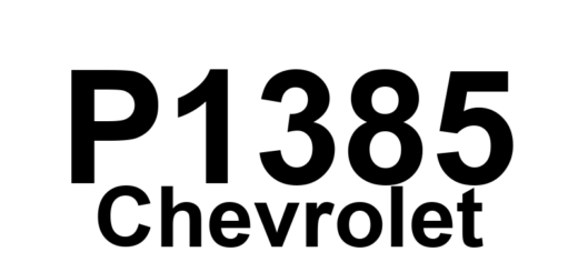 DTC P1385 Chevrolet - Definição em inglês: Wheel Speed Sensor Circuit Definição em Português: Circuito do Sensor de Velocidade da Roda - Falha Detectada