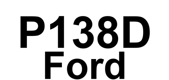 DTC P138D Ford - Definição em inglês: Turbocharger Boost Control A Temperature Too High Definição em Português: Controle do Turbo - Temperatura Muito Alta