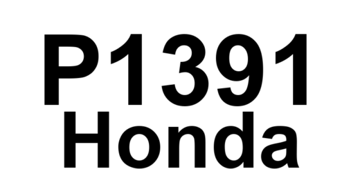 DTC P1391 Honda - Definição em inglês: Acceleration 'G' Sensor Range/Performance Definição em Português: Sensor de aceleração 'G' - Alcance/Desempenho