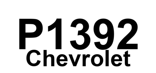 DTC P1392 Chevrolet - Definição em inglês: Rough Road Sensor Circuit Low Voltage Definição em Português: Circuito do Sensor de Estrada Irregular - Baixa Voltagem