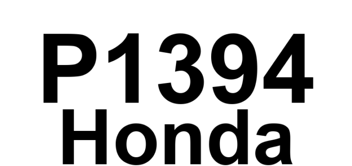 DTC P1394 Honda - Definição em inglês: Acceleration 'G' Sensor Intermittent High Input Definição em Português: Sensor de aceleração 'G' - Sinal de entrada intermitente e alto