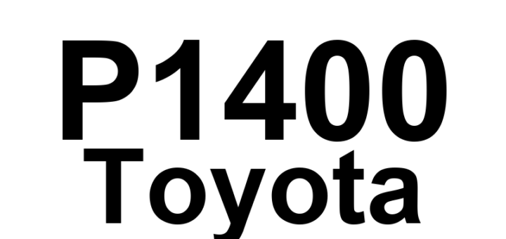 DTC P1400 Toyota - Definição em inglês: Sub-Throttle Position Sensor Circuit Malfunction Definição em Português: Circuito do Sensor de Posição do Sub-Acelerador - Mau Funcionamento