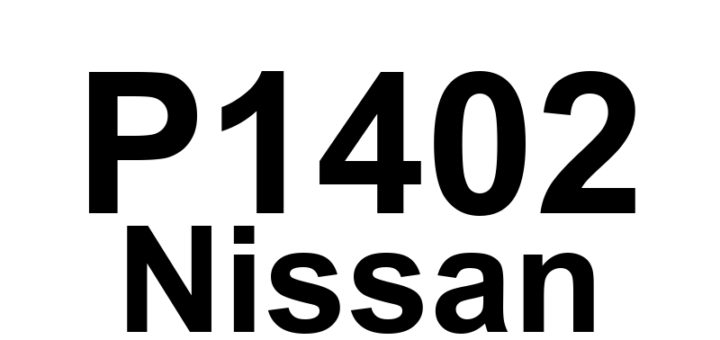 DTC P1402 Nissan - Definição em inglês: EGR System Malfunction Detected (Open) Definição em Português: Sistema EGR - Mau funcionamento detectado (Aberto)